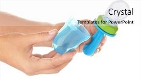  Presentation with baby - PPT layouts having woman holding baby's nibbler background and a  colored foreground