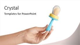  Presentation with baby in womb - Amazing slide set having woman holding baby's nibbler backdrop and a white colored foreground