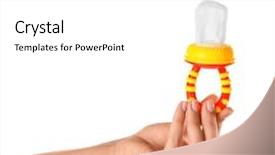  Presentation with baby - Audience pleasing slide deck consisting of woman holding baby's nibbler backdrop and a white colored foreground