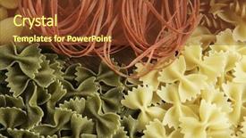  Presentation with macaroni - Cool new slide set with nutrition 3d - close of uncooked macaroni mixed backdrop and a  colored foreground