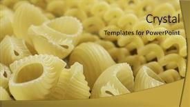  Presentation with macaroni - Colorful PPT layouts enhanced with nutrition 3d - close of uncooked macaroni mixed backdrop and a  colored foreground