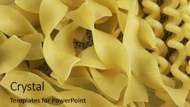  Presentation with macaroni - Beautiful slide set featuring nutrition 3d - close of uncooked macaroni mixed backdrop and a  colored foreground