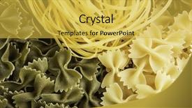  Presentation with macaroni - PPT theme enhanced with nutrition 3d - close of uncooked macaroni background and a  colored foreground