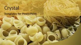  Presentation with macaroni - Colorful slide set enhanced with nutrition 3d - close of uncooked macaroni backdrop and a  colored foreground