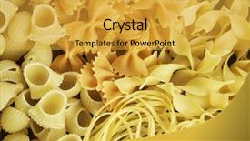  Presentation with macaroni - Cool new theme with nutrition 3d - close of uncooked macaroni backdrop and a  colored foreground