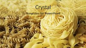  Presentation with macaroni - Slides enhanced with nutrition 3d - close of uncooked macaroni background and a  colored foreground