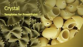  Presentation with macaroni - Amazing slide set having nutrition 3d - close of uncooked macaroni backdrop and a  colored foreground