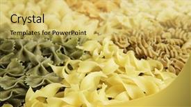  Presentation with macaroni - PPT layouts having nutrition 3d - close of uncooked macaroni background and a  colored foreground