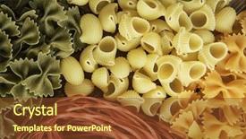  Presentation with macaroni - Audience pleasing slide deck consisting of nutrition 3d - close of uncooked macaroni backdrop and a  colored foreground