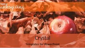  Presentation with happy thanksgiving - Presentation theme consisting of nutrition 3d - illustration of happy thanksgiving day background and a red colored foreground