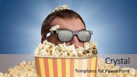  Presentation with elegant man in glasses optics - Slide set consisting of nutrition 3d - man in glasses background and a yellow colored foreground