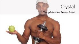  Presentation with nutrition - Cool new presentation theme with nutrition and training balance necessary for good physical backdrop and a light gray colored foreground