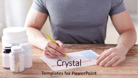  Presentation with protein - PPT layouts with nutrition athlete - sport fitness healthy lifestyle background and a coral colored foreground