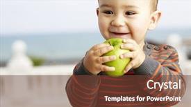  Presentation with nutrition - Colorful theme enhanced with nutrition baby - portrait of a funny kid backdrop and a  colored foreground