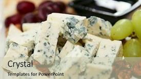  Presentation with blue cheese - Slide deck featuring nutrition bacteria - blue cheese with grapes background and a soft green colored foreground