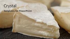  Presentation with cheese - Audience pleasing presentation theme consisting of nutrition bacteria - piece of creamy brie cheese backdrop and a  colored foreground