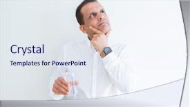  Presentation with child drinking water from glass - Audience pleasing PPT theme consisting of nutrition brain - middle age man drinking backdrop and a  colored foreground