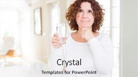  Presentation with fresh strawberry glass of berry - Beautiful PPT layouts featuring nutrition brain - senior woman driking a fresh backdrop and a white colored foreground