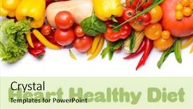  Presentation with nutrition disease - Slide set with nutrition cardiac disease - diet for healthy heart concept background and a soft green colored foreground