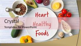  Presentation with heart disease diet - PPT layouts having nutrition cardiac disease - diet for healthy heart concept background and a lemonade colored foreground