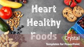  Presentation with heart disease diet - Audience pleasing PPT theme consisting of nutrition cardiac disease - diet for healthy heart concept backdrop and a coral colored foreground