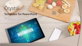  Presentation with nutrition - Beautiful slide deck featuring nutrition-concept-in-tablet backdrop and a lemonade colored foreground