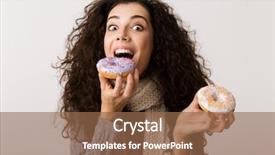  Presentation with winter - Audience pleasing PPT theme consisting of nutrition design - attractive young woman wearing winter backdrop and a tawny brown colored foreground