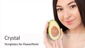  Presentation with healthy lifestyle cute - Beautiful PPT theme featuring nutrition dieting weight loss cosmetology backdrop and a white colored foreground