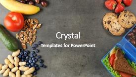  Presentation with lunchbox - Audience pleasing slide deck consisting of nutrition education - lunchbox with sandwich and different backdrop and a gray colored foreground