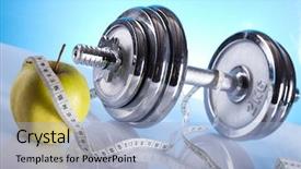  Presentation with diet - PPT theme with nutrition exercise - apple diet background and a light blue colored foreground