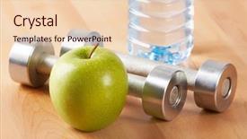  Presentation with exercise nutrition - Audience pleasing PPT layouts consisting of nutrition exercise - close up of green apple backdrop and a lemonade colored foreground