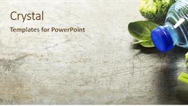  Presentation with exercise sport - Presentation theme with nutrition exercise - fresh healthy vegetables water background and a sky blue colored foreground