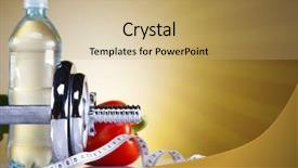  Presentation with exercise nutrition - Colorful slide set enhanced with nutrition exercise - healthy lifestyle concept backdrop and a coral colored foreground