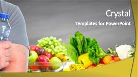  Presentation with exercise nutrition - Amazing theme having nutrition exercise - senior fitness man with bottle backdrop and a  colored foreground