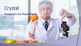  Presentation with protein scoop sports nutrition food - Beautiful slides featuring nutrition expert testing food products backdrop and a  colored foreground