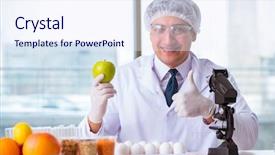  Presentation with nutrition - Amazing theme having nutrition expert testing food products backdrop and a  colored foreground