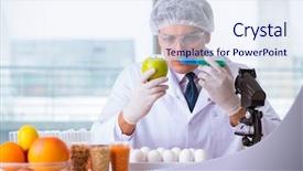  Presentation with protein scoop sports nutrition food - Amazing slide set having nutrition expert testing food products backdrop and a  colored foreground