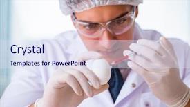  Presentation with nutrition - Slides enhanced with nutrition expert testing food products background and a  colored foreground