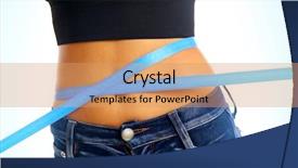  Presentation with tape recorder studio - Amazing theme having nutrition fitness - measure tape around slim beautiful backdrop and a  colored foreground