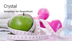  Presentation with nutrition - Presentation enhanced with nutrition fitness - sport background and a white colored foreground