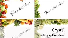  Presentation with nutrition - Presentation theme consisting of nutrition frames isolated on white background and a  colored foreground