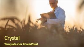  Presentation with genetically - PPT theme consisting of nutrition genetic - man doing research on genetically background and a tawny brown colored foreground