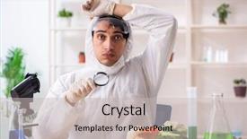  Presentation with genetic lab - Audience pleasing slide set consisting of nutrition genetic - scientist working in lab backdrop and a soft green colored foreground