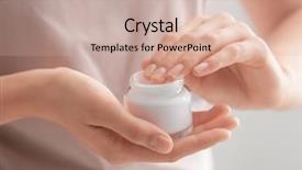  Presentation with holding hands old young - PPT layouts with nutrition healing - young woman holding jar background and a soft green colored foreground