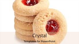  Presentation with cookies christmas - Colorful presentation theme enhanced with nutrition holiday - traditional christmas linzer cookies backdrop and a coral colored foreground