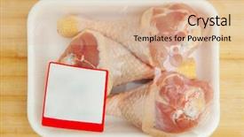  Presentation with nutrition label - Presentation theme consisting of nutrition label - raw chicken on a kitchen background and a lemonade colored foreground
