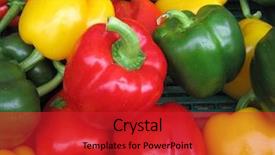  Presentation with nutrition label - Slides having nutrition label - three colours on pepper background and a red colored foreground