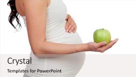  Presentation with pregnant woman - Audience pleasing presentation design consisting of nutrition month - beautiful pregnant woman backdrop and a lemonade colored foreground