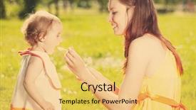  Presentation with mother feeding baby breast milk - Theme having nutrition month - mother feeds baby girl outdoors background and a  colored foreground