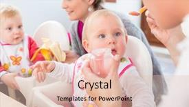  Presentation with healthy nutrition - Colorful slide set enhanced with nutrition month - portrait of a cute backdrop and a lemonade colored foreground